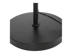 NETTLIFE Lámpara de pie de salón negra: tela de diseño moderno Casquillo E27 máx. 40W con interruptor de pie Lámpara de cama de 166 cm sin bombilla. Negro Best