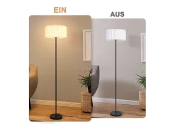 NETTLIFE Lámpara de pie vintage, lámpara de pie para salón, lámpara de pie, lámpara de pie con pantalla de papel , lámpara de pie para salón, lámpara G9 Blanco Discount