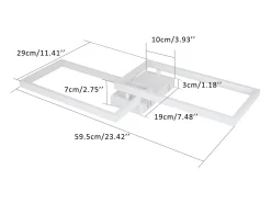 NETTLIFE Plafón-Lámpara de Techo LED Regulable con Control Remoto 40W Metal Lámpara de Cocina de Diseño Moderno para Dormitorio Sala de Estar Blanco