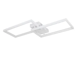 NETTLIFE Plafón-Lámpara de Techo LED Regulable con Control Remoto 40W Metal Lámpara de Cocina de Diseño Moderno para Dormitorio Sala de Estar Blanco
