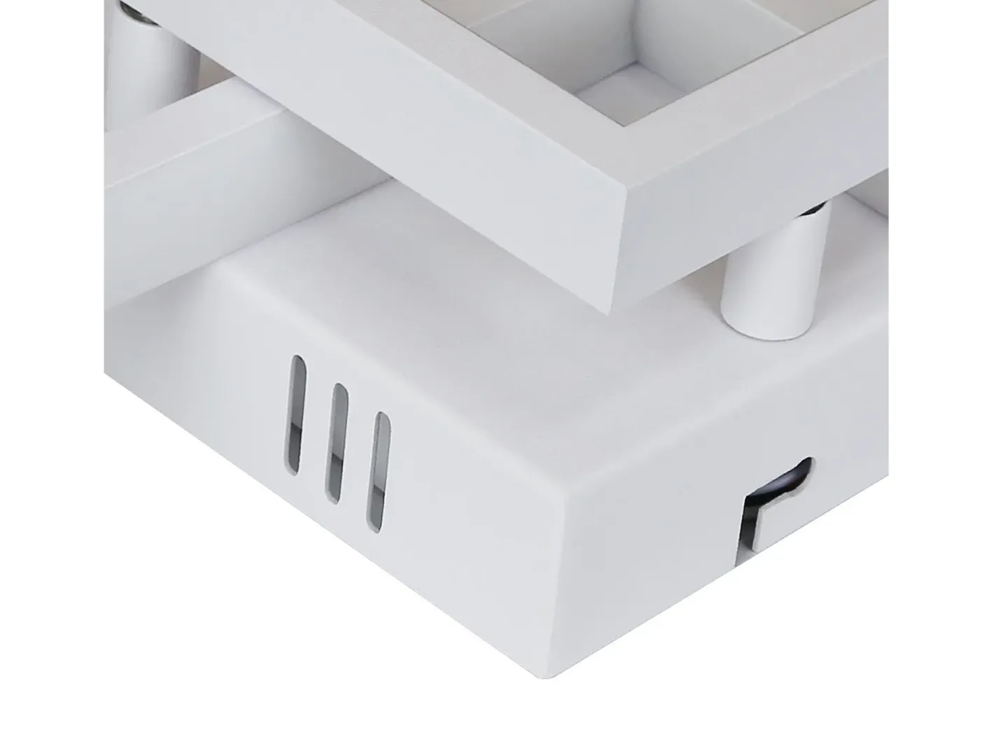 NETTLIFE Plafón-Lámpara de Techo LED Regulable con Control Remoto 40W Metal Lámpara de Cocina de Diseño Moderno para Dormitorio Sala de Estar Blanco