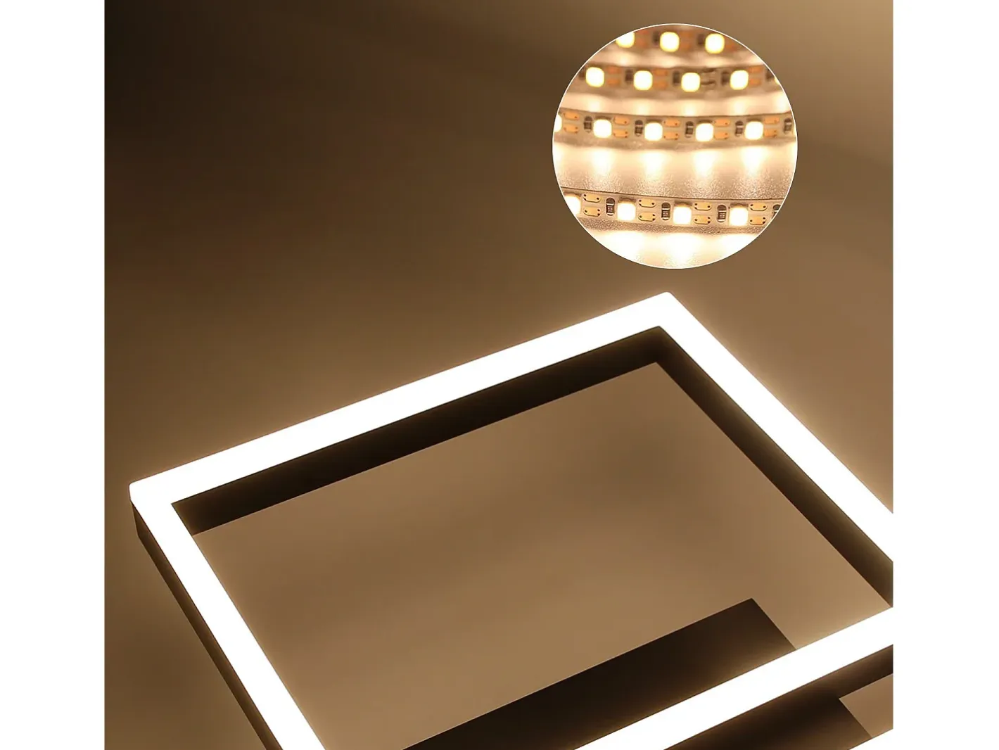 NETTLIFE Plafón-Lámpara de Techo LED Lámpara de Sala de Estar Negra Lámpara de Dormitorio de 50 W Regulable Moderna con Control Remoto Geométrico para Cocina Negro