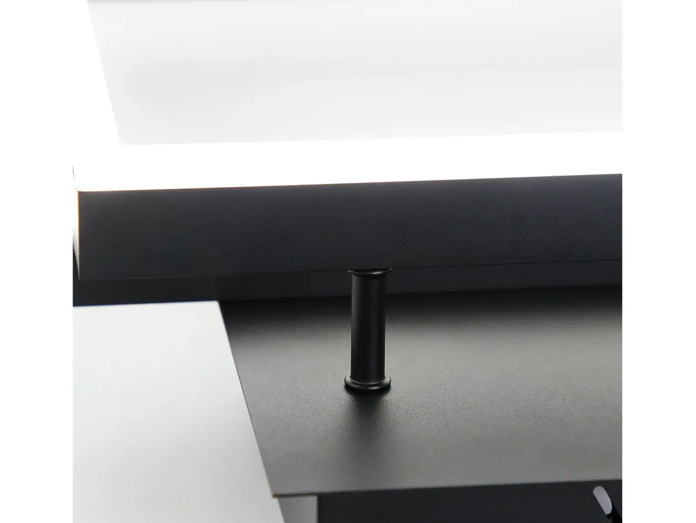 NETTLIFE Plafón-Lámpara de Techo LED Lámpara de Sala de Estar Negra Lámpara de Dormitorio de 50 W Regulable Moderna con Control Remoto Geométrico para Cocina Negro