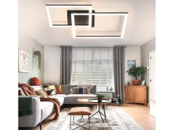 NETTLIFE Lámpara de Techo LED 3000K-6500K, Lámpara de Cocina Regulable de 54W Diseño Cuadrado Moderno con Control Remoto para Dormitorio Cocina Negro Online