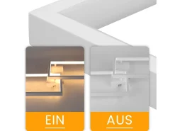 NETTLIFE Lámpara de Techo LED Metal 48W 80CM Lámpara de Salón Moderna Regulable con Diseño Rectangular para Dormitorio Infantil Blanco Best