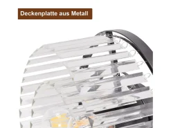 NETTLIFE Plafón-Lámpara de techo para dormitorio, sala de estar, lámpara de dormitorio negra, E27, lámpara de sala de estar moderna Negro