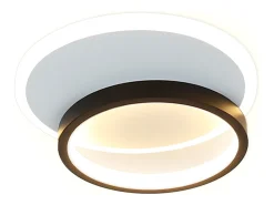 NETTLIFE Lámpara de Techo LED 12W Lámpara de 3000K Lámpara de Dormitorio Blanca Cálida Lámpara de Techo de Diseño Moderno Redonda Negra Negro Online
