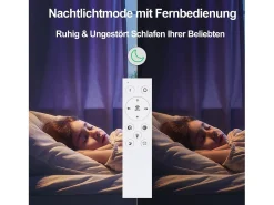 NETTLIFE Plafón-Lámpara de Techo LED Regulable con Control Remoto 40W Lámpara de Dormitorio de Diseño Moderno de Metal Lámpara de para Dormitorio Negro