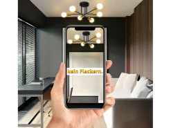 Sale NETTLIFE Lámpara de Techo Lámpara Vintage 6 Bombillas E27 Lámpara Industrial Dormitorio Lámpara Retro para Sala de Estar Hotel Cafetería Negro