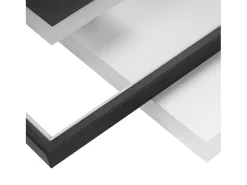 NETTLIFE Plafón-Lámpara de techo LED Lámpara de techo para sala de estar Regulable 62W con 2 focos de techo Negro con control remoto Acrílico moderno Blanco