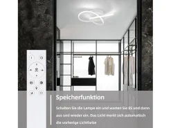 NETTLIFE Plafón-Lámpara de Techo LED Blanca Regulable 40 CM Moderna con Control Remoto Lámpara de Diseño Geométrico 33 W para Dormitorio Estudio Blanco