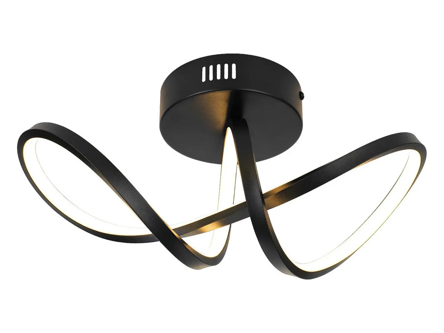 Outlet NETTLIFE Lámpara de techo LED moderna para sala de estar, negra, 12 W, interior, 3000 K, blanco cálido, LED integrado permanentemente Negro