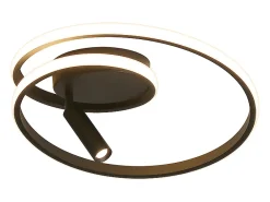 Outlet NETTLIFE Lámpara de techo LED regulable: 40 cm, diseño moderno, 37 W, para dormitorio, salón, con foco, color Negro