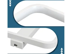 NETTLIFE Plafón-Lámpara de techo LED moderna de 19 W, 30 cm, lámpara blanca cálida, diseño de 3000 K, para interior, dormitorio,, sala de estar, estudio Blanco