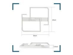 NETTLIFE Plafón-Lámpara de techo LED moderna de 19 W, 30 cm, lámpara blanca cálida, diseño de 3000 K, para interior, dormitorio,, sala de estar, estudio Blanco