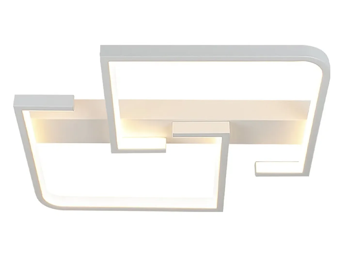 NETTLIFE Plafón-Lámpara de techo LED moderna de 19 W, 30 cm, lámpara blanca cálida, diseño de 3000 K, para interior, dormitorio,, sala de estar, estudio Blanco