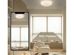 NETTLIFE Lámpara de Techo LED Cielo Estrellado Lámpara de Dormitorio Regulable con Control Remoto 37W Lámpara de Habitación Infantil 28cm para Blanco Hot