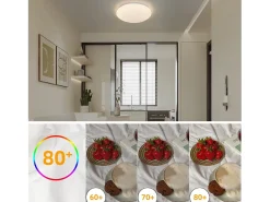NETTLIFE Lámpara de Techo LED Cielo Estrellado Lámpara de Dormitorio Regulable con Control Remoto 37W Lámpara de Habitación Infantil 28cm para Blanco Hot