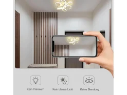 Sale NETTLIFE Lámpara de Techo LED 17W, 3000K 27*12cm Pequeña Lámpara de Moderna Cálido Diseño de Geometría Blanca para Entrada al Estudio Blanco