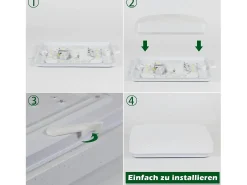 Clearance NETTLIFE Lámpara de techo LED, 21 cm, lámpara de cielo estrellado, 15 W, cuadrada, , neutro, decoración de estrellas para, habitación infantil Blanco