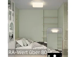 Clearance NETTLIFE Lámpara de techo LED, 21 cm, lámpara de cielo estrellado, 15 W, cuadrada, , neutro, decoración de estrellas para, habitación infantil Blanco