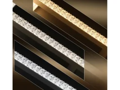 NETTLIFE Plafón-Lámpara de Techo LED Negra Lámpara de 75 CM Lámpara de Interior de Diseño de Cristal Moderno Regulable con Control Remoto para Dormitorio Negro