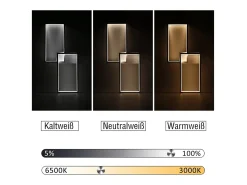 NETTLIFE Plafón-Lámpara de Techo LED Negra 80 cm Moderna Regulable con Mando a Distancia 48W Rectángulo Diseño de Metal para Dormitorio Habitación Infantil Negro