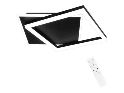 NETTLIFE Lámpara de Techo LED Dormitorio Regulable 42W Moderno con Mando a Distancia Acrílico Cuadrado para Salón Cocina Comedor Negro Best