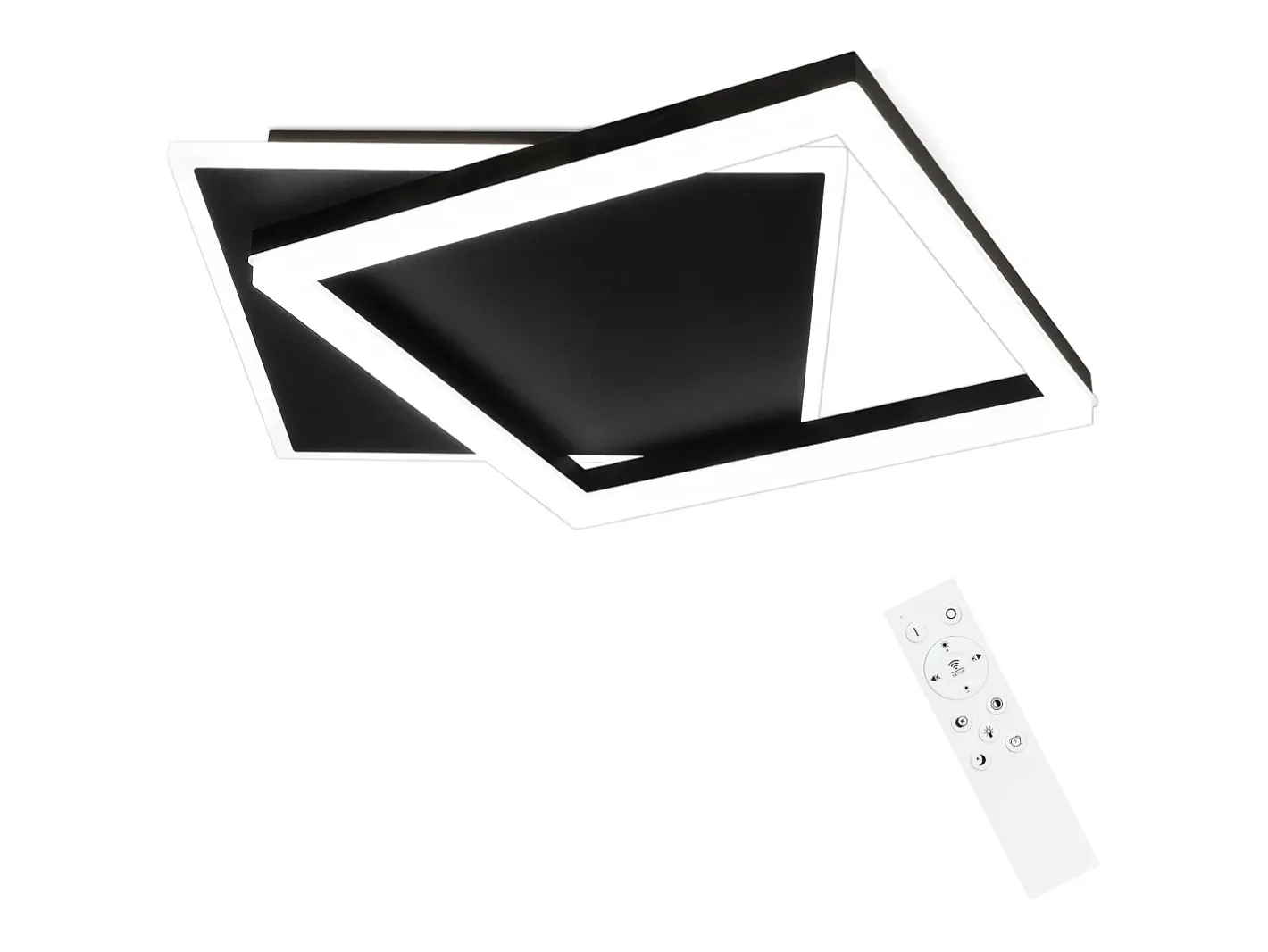 NETTLIFE Lámpara de Techo LED Dormitorio Regulable 42W Moderno con Mando a Distancia Acrílico Cuadrado para Salón Cocina Comedor Negro Best