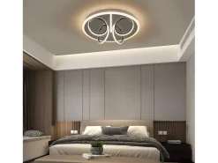 NETTLIFE Plafón-Lámpara de Techo LED Luz de Salón Cálido 41W, 3000K, 43 x 12,5 cm Lámpara Moderna para Dormitorio Habitación de los Niños, Pasillo Blanco