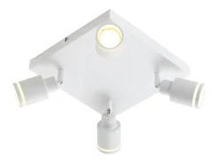 NETTLIFE Lámpara de techo LED 4 focos cuadrados regulable GU10 sin bombilla Blanco Outlet
