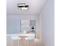 NETTLIFE Lámpara de techo LED 35W lámpara de salón negra regulable con mando a distancia lámpara de mesa de comedor de diseño moderno lámpara Negro Outlet