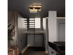 NETTLIFE Lámpara de techo LED 35W lámpara de salón negra regulable con mando a distancia lámpara de mesa de comedor de diseño moderno lámpara Negro Outlet