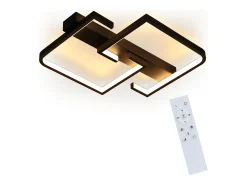 NETTLIFE Lámpara de techo LED 35W lámpara de salón negra regulable con mando a distancia lámpara de mesa de comedor de diseño moderno lámpara Negro Outlet