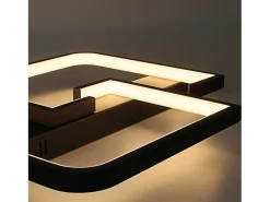 NETTLIFE Lámpara de techo LED 35W lámpara de salón negra regulable con mando a distancia lámpara de mesa de comedor de diseño moderno lámpara Negro Outlet