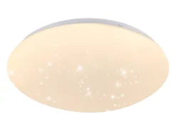 NETTLIFE Lámpara de techo LED cielo estrellado lámpara de techo de dormitorio blanca iluminación de techo redonda de 12W Blanco
