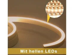 NETTLIFE Lámpara de Techo LED Lámpara de 60 cm 3000 K Lámpara de Diseño Blanca Cálida Lámpara de Lámpara Decorativa para Dormitorio Balcón Blanco