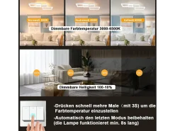 Outlet NETTLIFE Lámpara de Techo LED 48W Lámpara de Salón Regulable con Control Remoto Diseño Moderno Dormitorio para Cocina Pasillo Oficina Blanco