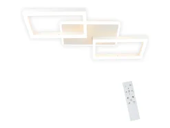 Outlet NETTLIFE Lámpara de Techo LED 48W Lámpara de Salón Regulable con Control Remoto Diseño Moderno Dormitorio para Cocina Pasillo Oficina Blanco