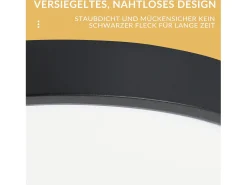 NETTLIFE Lámpara de techo LED plana negra de 18 cm y 15 W, redonda, pequeña, LED blanco cálido integrado permanentemente, 3000 K Negro Best