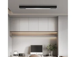 NETTLIFE Lámpara de Techo LED Negra Lámpara de Sala de Estar Regulable Moderna de 25 W de Largo con Control Remoto de 80 CM para Dormitorio de Oficina Negro New