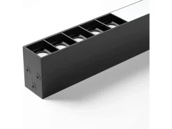 NETTLIFE Lámpara de Techo LED Negra Lámpara de Sala de Estar Regulable Moderna de 25 W de Largo con Control Remoto de 80 CM para Dormitorio de Oficina Negro New