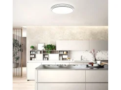 New NETTLIFE Lámpara de Techo LED Moderna Redonda 27 cm Cielo Estrellado Regulable con Control Remoto Lámpara de Dormitorio de 23 W para Sala de Estar Negro