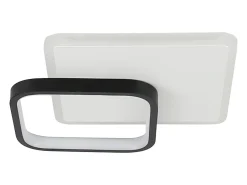 NETTLIFE Plafón-Lámpara de Techo LED 3000K 24,5cm 22W Lámpara de Pasillo Lámpara de Cocina de Diseño Moderno Negro para Dormitorio Sala de Estar Blanco