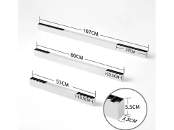 NETTLIFE Plafón-Lámpara de Techo LED Blanca 25W Lámpara Moderna para Lámpara de Escritorio Larga Regulable con Control Remoto 80CM para Dormitorio Blanco