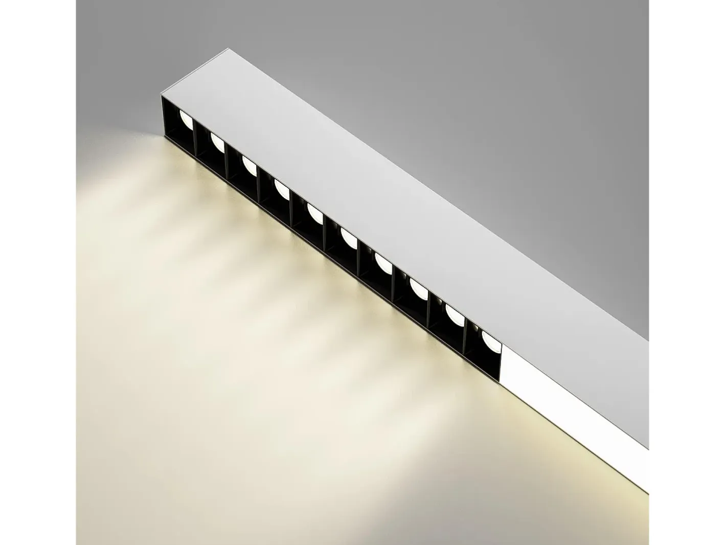 NETTLIFE Plafón-Lámpara de Techo LED Blanca 25W Lámpara Moderna para Lámpara de Escritorio Larga Regulable con Control Remoto 80CM para Dormitorio Blanco