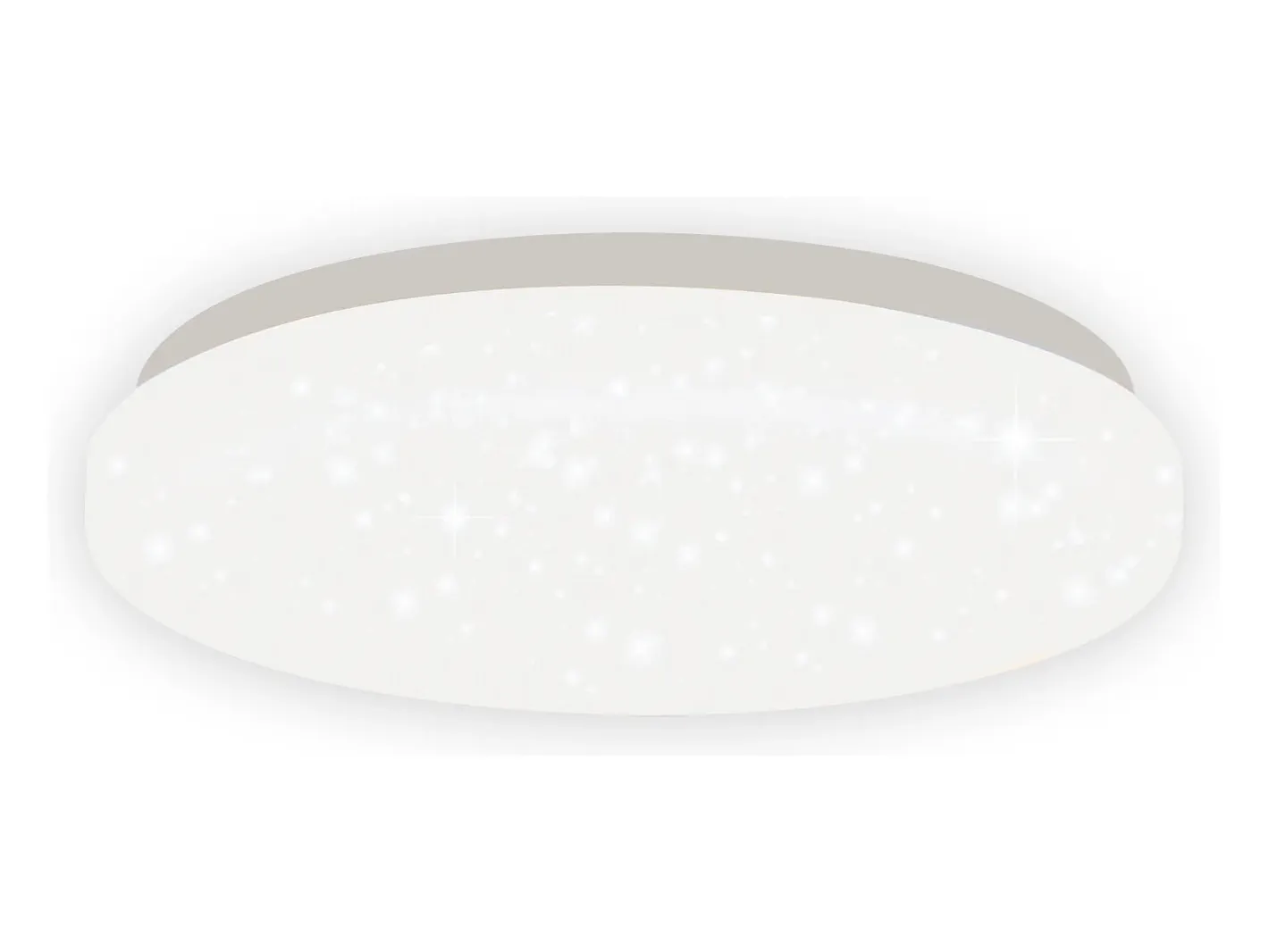 NETTLIFE Plafón-Lámpara de Techo LED 21 cm 15 W Lámpara de de Dormitorio Neutro Redondo Decoración de Estrellas para Habitación Infantil Blanco