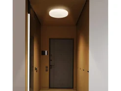 NETTLIFE Plafón-Lámpara de Techo LED 21 cm 15 W Lámpara de de Dormitorio Neutro Redondo Decoración de Estrellas para Habitación Infantil Blanco