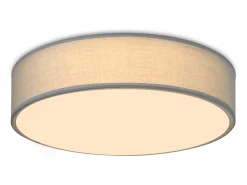 Sale NETTLIFE Lámpara de Techo Redonda 1 Bombilla E27 30CM Lámpara Gris Moderna para Dormitorio con Pantalla de Tela Lámpara de para Sala de Estar Verde