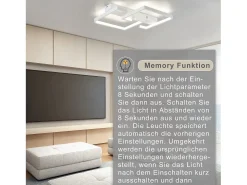 NETTLIFE Lámpara de Techo LED Metal 35W Lámpara de Salón Moderna Regulable con Control Remoto Lámpara de Diseño Cuadrada para Dormitorio Blanco Online